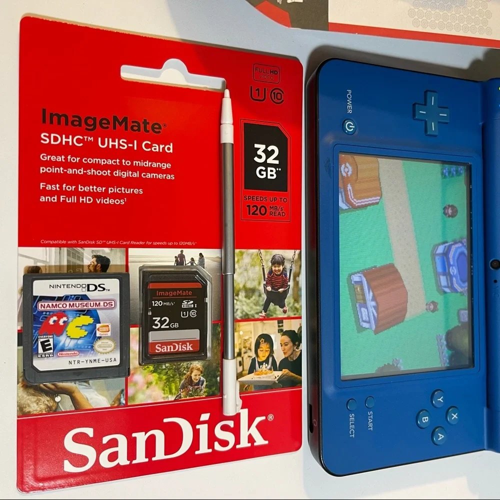 SOLD (1)Nintendo DSi XL Midnight Blue (1)NEW🔌 (1)NEW 32GB CARD (7)Games! - Picture 3 of 15